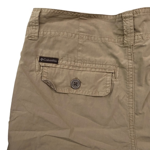 Columbia Tan Mid Rise Shorts Pockets Brown Tan Neutral 6 - Picture 10 of 14